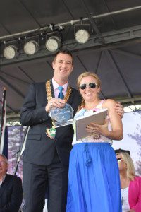 Justene and her award